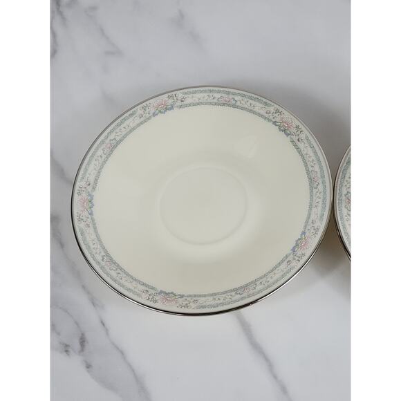 Lenox Charleston China Tea Cup Saucer Porcelain Ivory Year 90s Dinnerware USA x3 - Picture 4 of 16